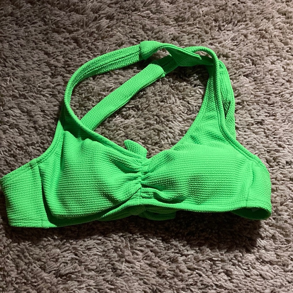 green bathing suit